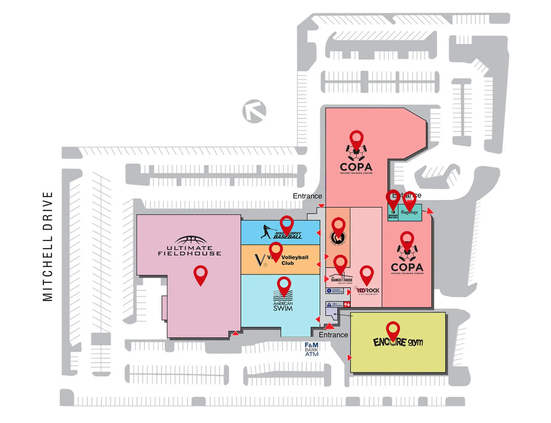 Shadelands Sportsmall Map